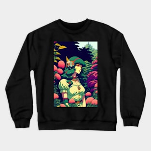 Cute Japanese girl anime,Vintage 90's anime style Crewneck Sweatshirt